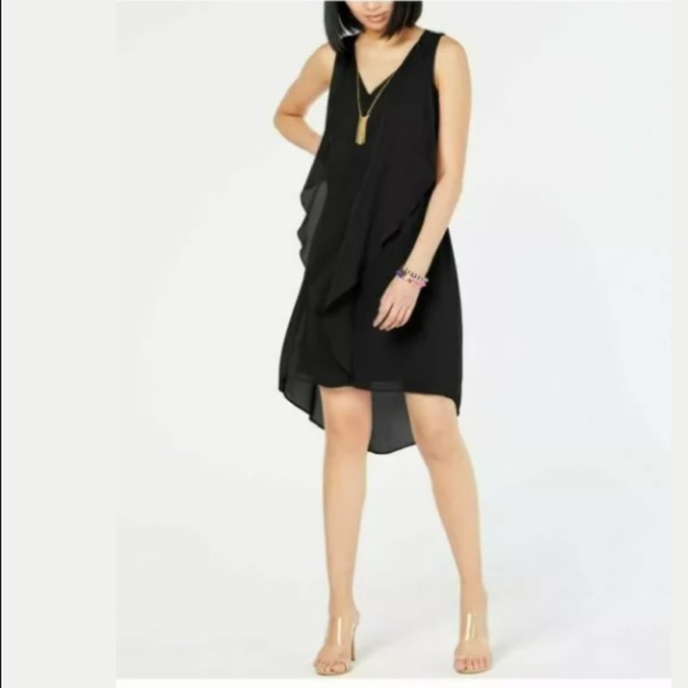 NWT INC Dress Flutter Necklace Black Chiffon